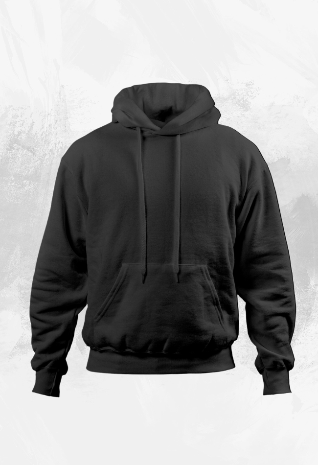 Premium Solid Hoodie - Black