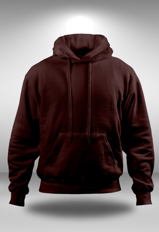 Premium Solid Hoodie - Bottle Green, Maroon