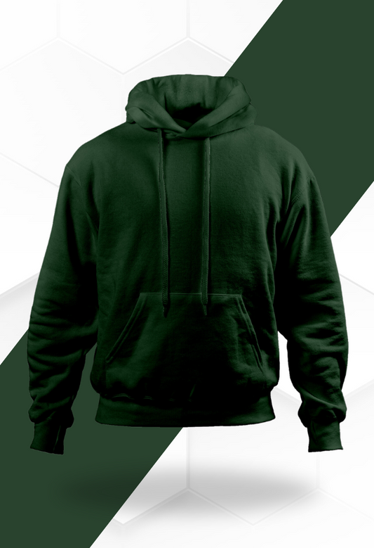 Premium Solid Hoodie - Bottle Green, Maroon