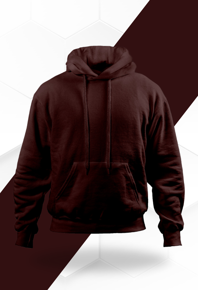 Premium Solid Hoodie - Bottle Green, Maroon