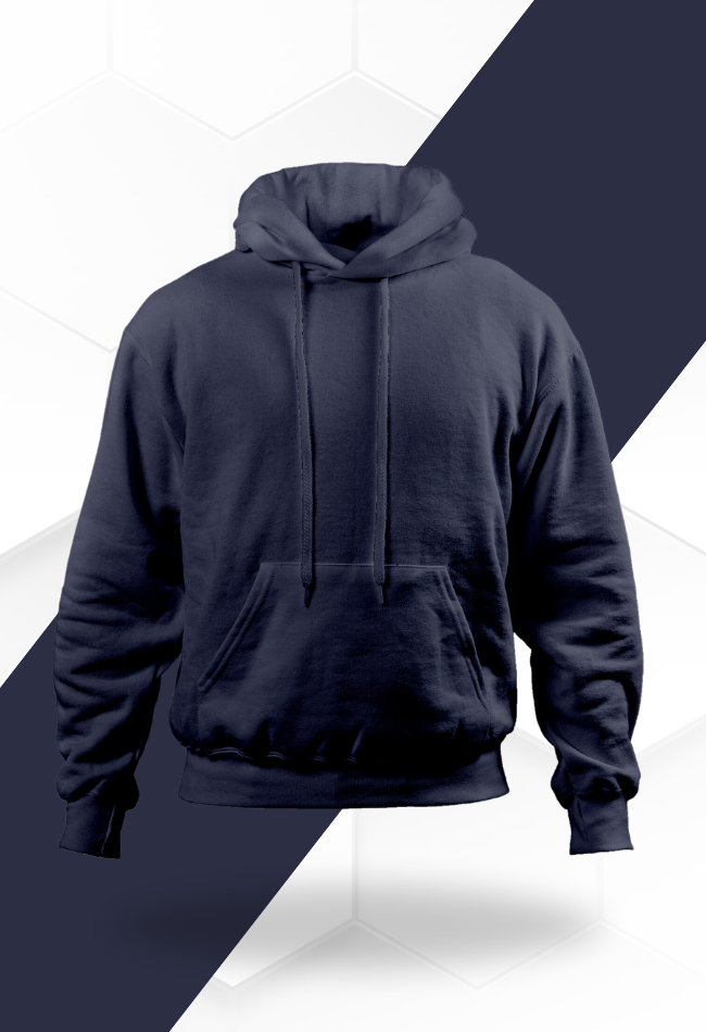 Premium Solid Hoodie - Navy Blue , Red