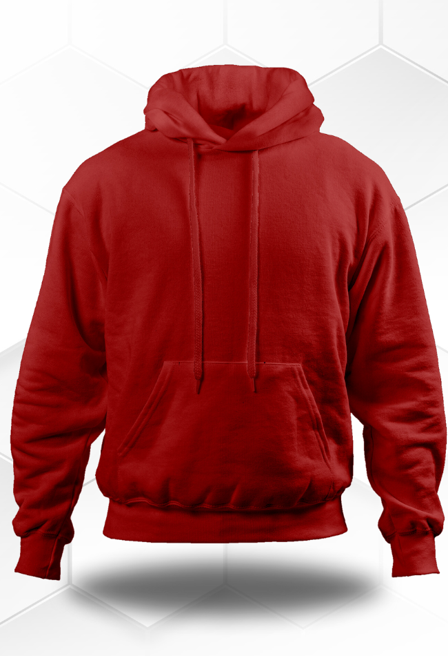 Premium Solid Hoodie - Navy Blue , Red