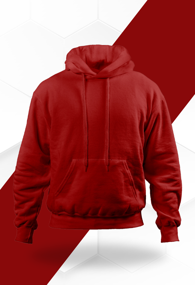 Premium Solid Hoodie - Navy Blue , Red